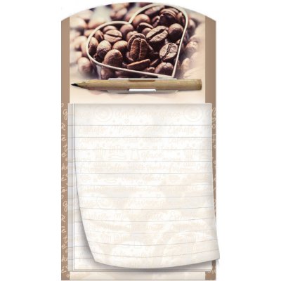 Argus Zápísník s magnetem linkovaný A6 Káva hnědý – Zboží Živě