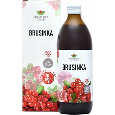 Ekomedica Brusinka 100% šťáva z brusinky 0,5 l – Hledejceny.cz
