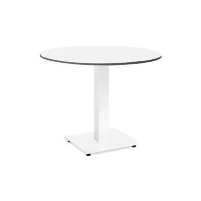 Manutti Bistro stolek Napoli, kulatý 80x75 cm, hliníkový rám šedočerný lava, deska laminát Trespa dekor white – Zbozi.Blesk.cz