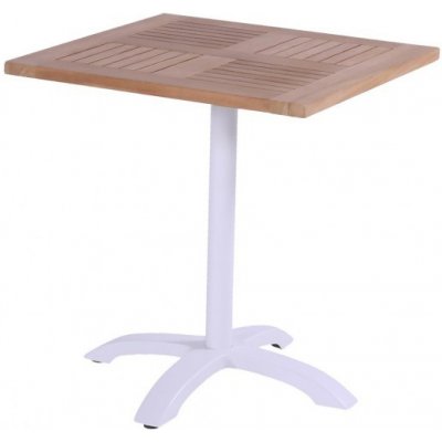 Hartman Folding Bistro jídelní stůl s teakovou deskou 70x70cm Royal White – Hledejceny.cz