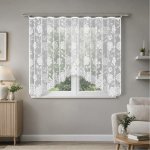 Dekorační žakárová záclona s řasící páskou JITUNA 160 bílá 300x160 cm MyBestHome – Hledejceny.cz