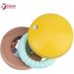 Teddies Chrastítko makronka dřevo/plast v krabičce 12x16x8cm – Zbozi.Blesk.cz