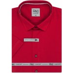 AMJ pánská bavlněná košile krátký rukáv slim-fit VKBR1280 puntíkovaná červená – Hledejceny.cz