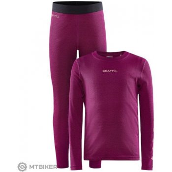 Craft set CORE Warm Baselayer Junior J růžová a černá