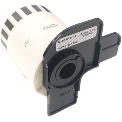 Etikety / štítky pro tiskárny BROTHER QL - typ DK-22113 - kompatibilní - 62 mm x 15,24 m, průhledná (filmová role) – Zboží Živě