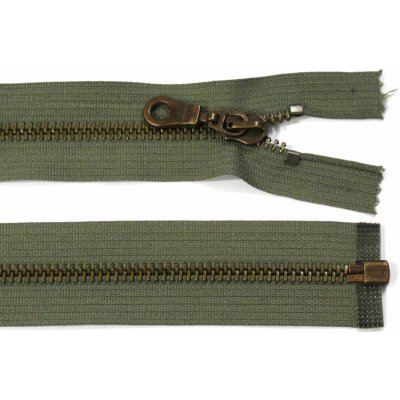 WICO Kovový zip no.5 rozepínací 45cm (staromosazné zoubky) - více barev b: 09 khaki – Hledejceny.cz