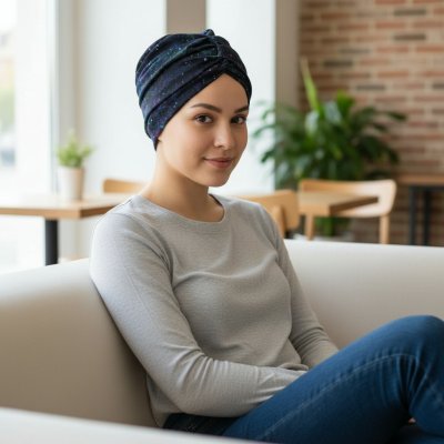 Ebbie bavlněný turban-style GALAXIE – Zboží Mobilmania