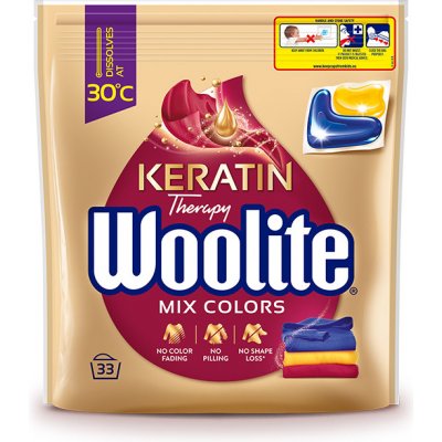 Woolite prací kapsle s keratinem Mix Color 33 PD – Zboží Mobilmania