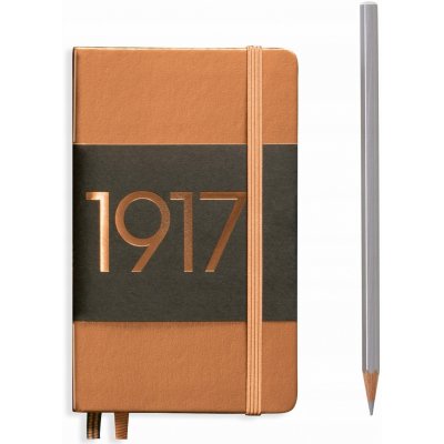 Hardcover 187 Numbered Pages Notebook Pocket A6 Plain Copper – Hledejceny.cz