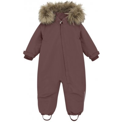 En Fant Zimní kombinéza s eko kožešinou Rose Taupe – Zboží Mobilmania