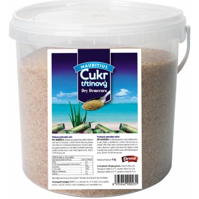 Druid Třtinový cukr Dry Demerara 4 kg – Zbozi.Blesk.cz