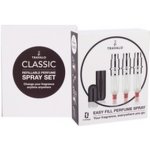 Travalo Classic HD Black plnitelný rozprašovač parfémů 3 x 5 ml + semišový váček dárková sada – Sleviste.cz