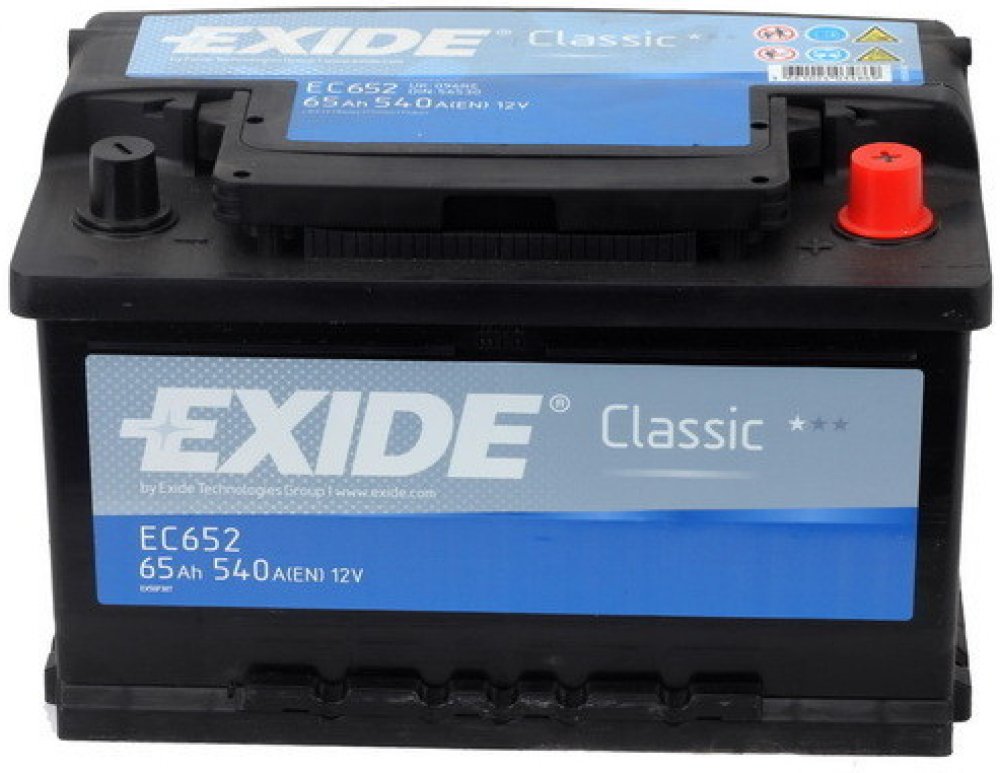 Exide Classic 12V 65Ah 540A EC652 – Zboží Mobilmania