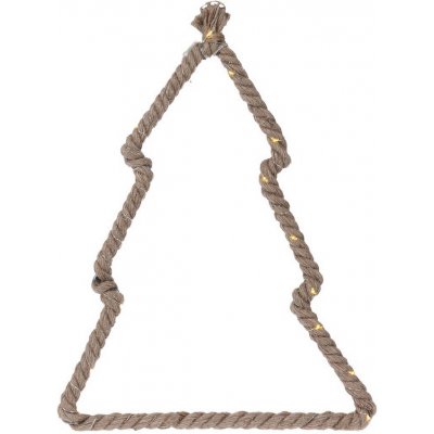H&L Závěsná dekorace JUTE LED, 25cm, stromek – Hledejceny.cz