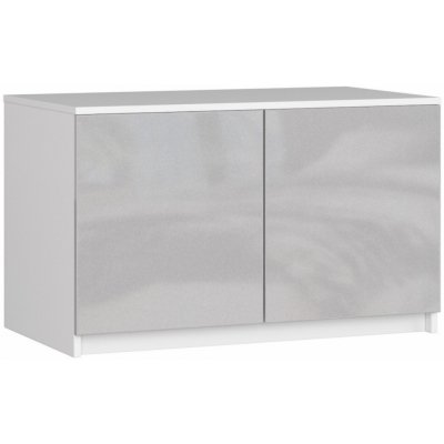 Ak furniture Star 90 cm bílý / stříbrný lesk – Zbozi.Blesk.cz