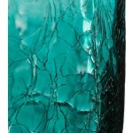Skleněná váza Crackle 20 cm mořská moderní dekorativní do obýváku Atmosphera – Hledejceny.cz