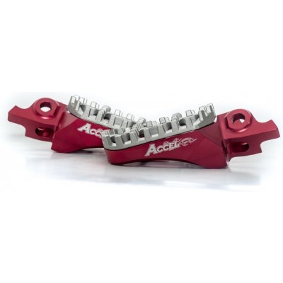 ACCEL stupačky HONDA CRF 250/450R,X 04-17,CRF150R 07-16,CR125/250 02-07,hliník 7075,barva červená,s regulací šířka | Zboží Auto