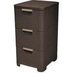 Curver Rattan Style 3x14L tmavě hnědý