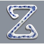Cibulák spona na záclonu Z velká, 12,5 cm, originální cibulákový porcelán Dubí, cibulový vzor, – Hledejceny.cz