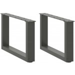 Omaxi 310774 Nohy konferenčního stolku ve tvaru U 2 ks antracitové 50 x 30-31 cm ocelové – Sleviste.cz