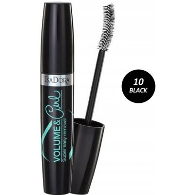 Isadora Volume & Curl řasenka 10 Black 12 ml