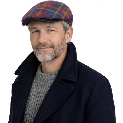 Fiebig Headwear since 1903 Tvídová bekovka s modrým koženým kšiltem – Hledejceny.cz