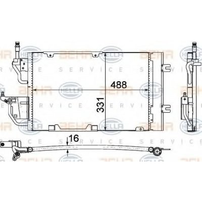 BEHR HELLA SERVICE Kondenzátor klimatizace BEHR HELLA SERVICE Version ALTERNATIVE BHS 8FC 351 302-374 – Hledejceny.cz