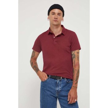 Superdry bavlněné polo M1110323A.Z6F vínová