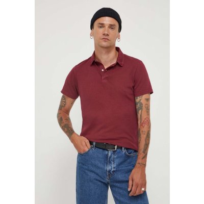 Superdry bavlněné polo M1110323A.Z6F vínová