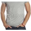 Tapety WEBLUX Fototapeta plátno man wearing blank t 65658048 muž nosí prázdné t 174 x 120 cm