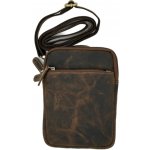 Kožená pánská taška na mobil přes rameno světle hnědá 833 – Zboží Živě