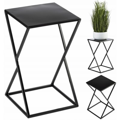 DekorStyle Stojan na květiny LOFT II 40 cm černý – Sleviste.cz