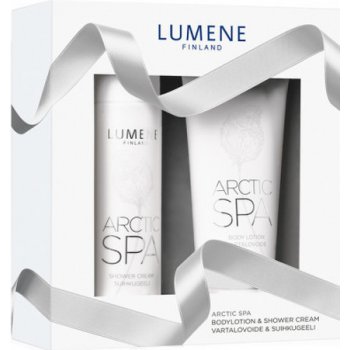 Lumene Artict Aqua pro relaxaci a harmonii sprchový gel 250 ml + tělové mléko 200 ml dárková sada