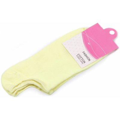 Prima-obchod Dámské / dívčí bavlněné ponožky do tenisek, 2 žlutá světlá