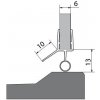 Instalatérská potřeba Polysan VITRA LINE těsnění na dveře (okapnička) 1000mm, na sklo 6mm 309D-06