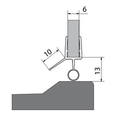 Polysan VITRA LINE těsnění na dveře (okapnička) 1000mm, na sklo 6mm 309D-06 – Hledejceny.cz