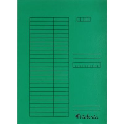 VICTORIA Desky s chlopněmi, zelené, karton, A4, VICTORIA ,balení 5 ks 16325 – Zboží Živě