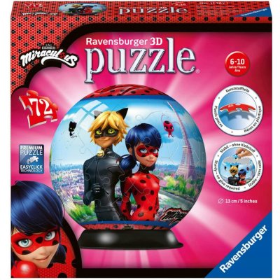 Ravensburger 3D puzzleball Kouzelná Beruška a Černý kocour 72 ks – Zbozi.Blesk.cz