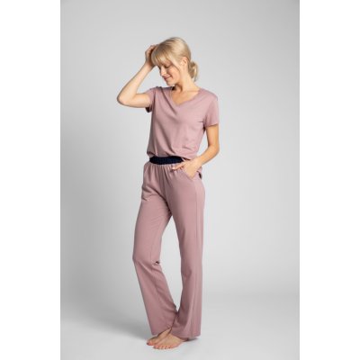 Bavlněné pyžamové kalhotky LA016 vřes – Zboží Mobilmania