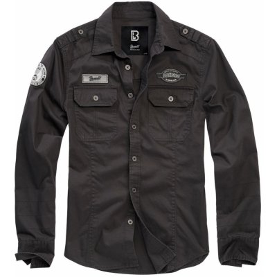 Brandit pánská košile LUIS Vintageshirt černá – Zboží Mobilmania