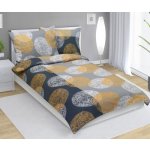 Bellatex Povlečení krep šedooranžové koule 140x200 70x90 – Sleviste.cz