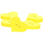 Dřevěný knoflík srdce žlutý – Zboží Mobilmania