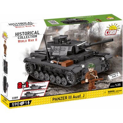 COBI 2289 World War II Německý střední tank Panzer III Pz. KpfW. Ausf. J 1:35 – Zboží Dáma