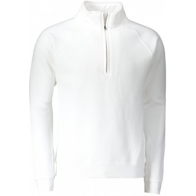 Fruit of the Loom mikina Premium ZIP NECK SWEAT WHITE