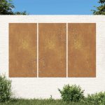 zahrada-XL Zahradní nástěnné dekorace 3 ks 105x55 cm cortenová ocel Slunce – Zboží Mobilmania
