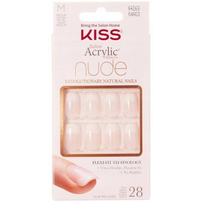 Kiss Salon Acrylic French Nude 64268 28 ks/bal. – Zboží Dáma