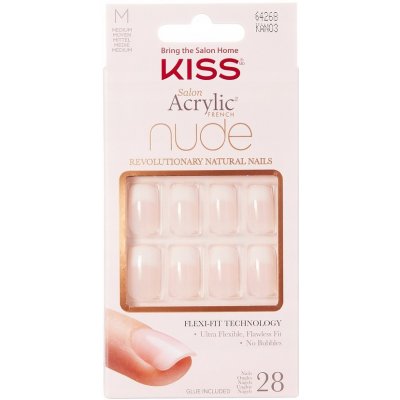 Kiss Salon Acrylic French Nude 64268 28 ks/bal.