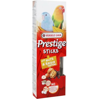 Versele-Laga Prestige Sticks tyčinky Small Parrots Nuts & Raisin topping 60 g – Hledejceny.cz