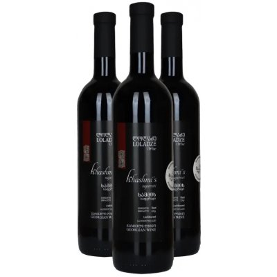 Loladze SAPERAVI KHASHMI červené suché víno 14% 3 x 0,75 l (holá láhev) – Hledejceny.cz