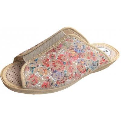 Santé AB/429839 dámské pantofle šíře H béžová mix – Sleviste.cz